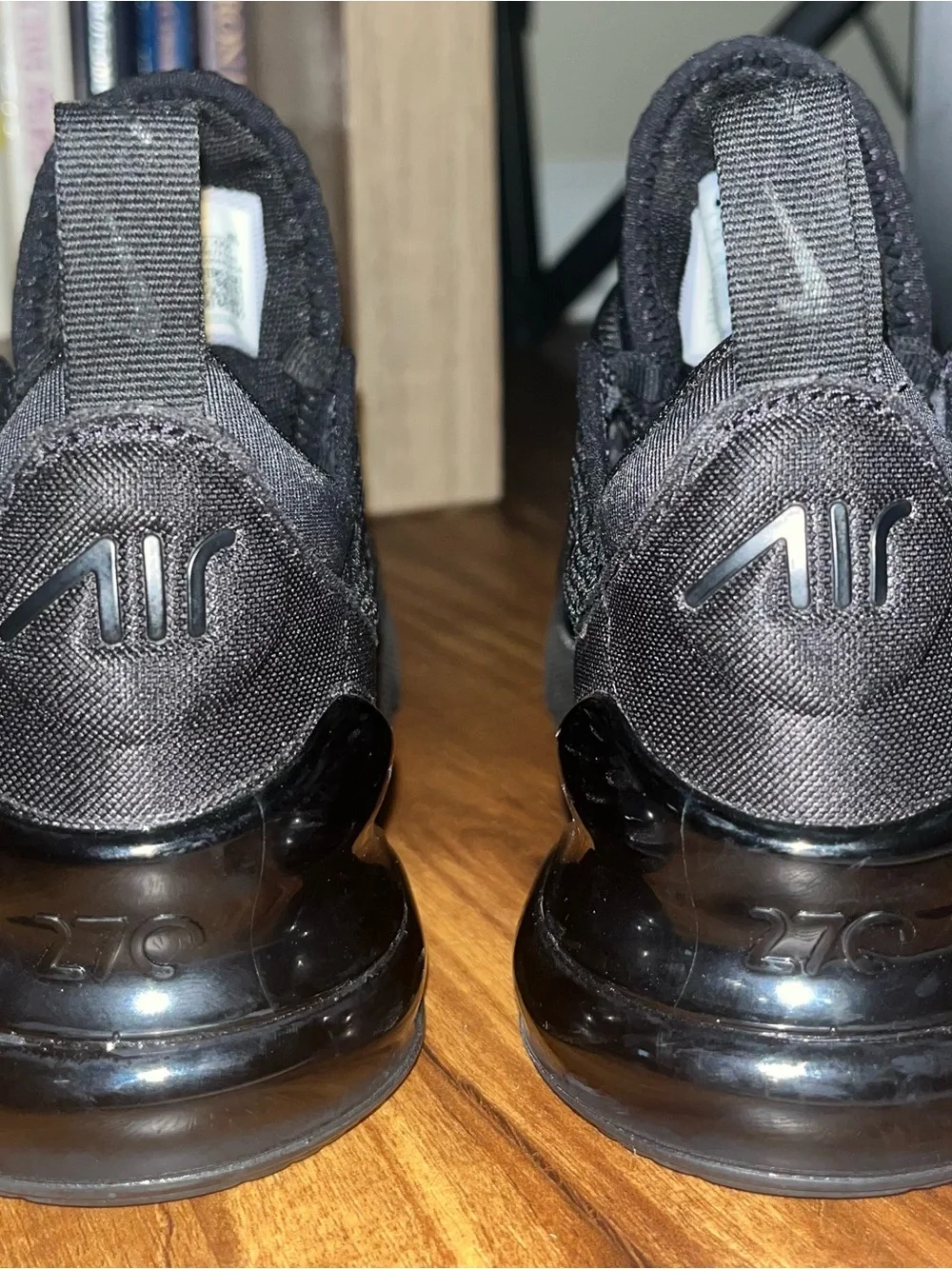 Nike Air Max 270 Boys Preschool Athletic Shoes Black 2Y